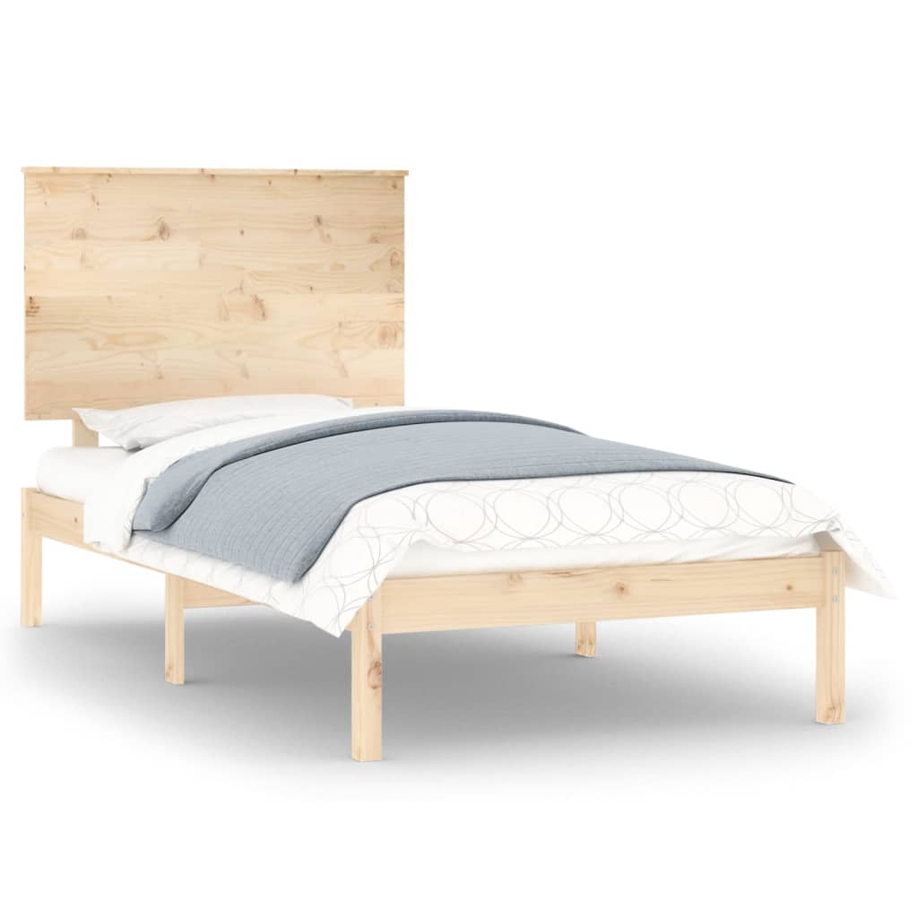 Estrutura de cama pequena solteiro 75x190 cm madeira maciça