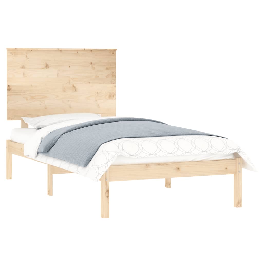 Estrutura de cama pequena solteiro 75x190 cm madeira maciça