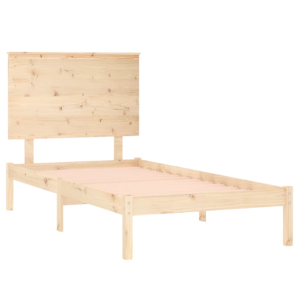 Estrutura de cama pequena solteiro 75x190 cm madeira maciça