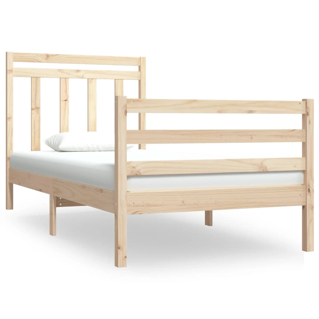 Estrutura de cama pequena solteiro 75x190 cm madeira maciça