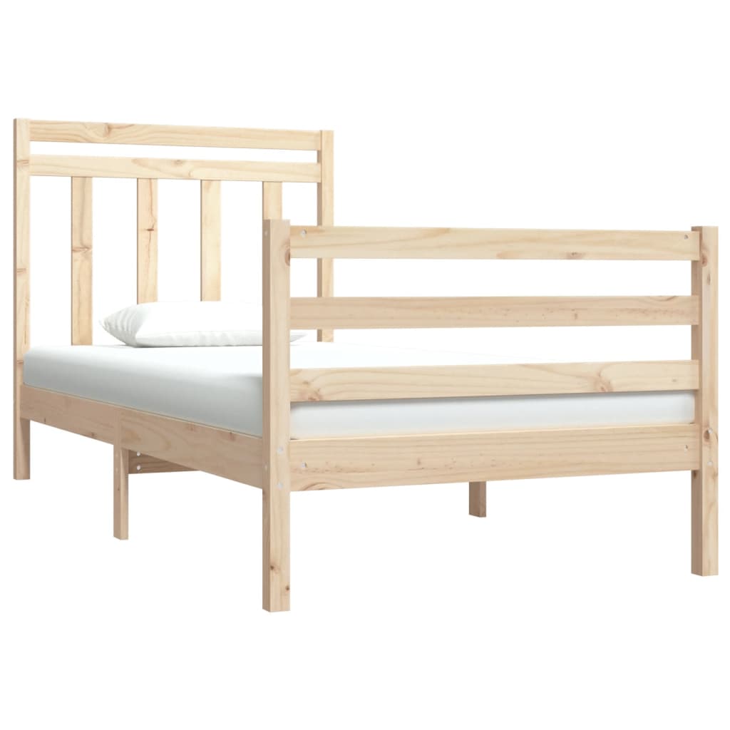 Estrutura de cama pequena solteiro 75x190 cm madeira maciça