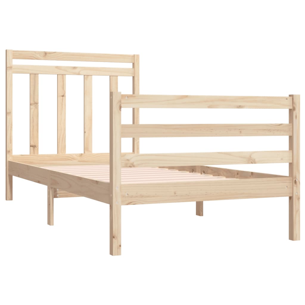 Estrutura de cama pequena solteiro 75x190 cm madeira maciça