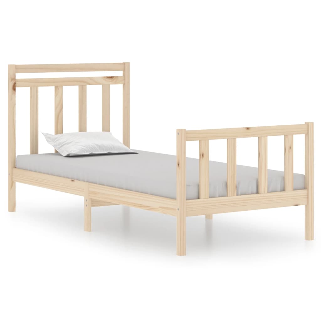 Estrutura de cama solteiro 90x190 cm madeira maciça