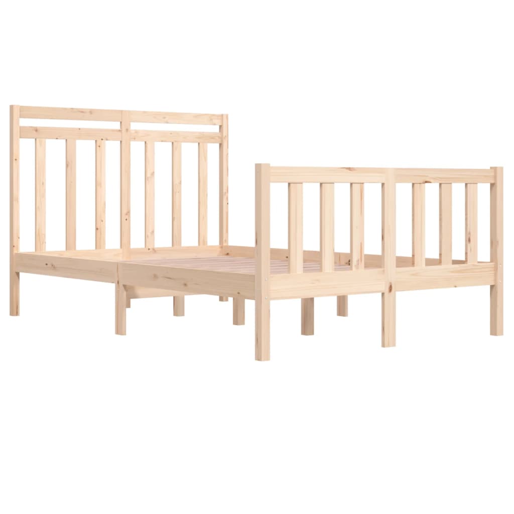 Estrutura de cama dupla pequena 4FT 120x190 cm madeira maciça