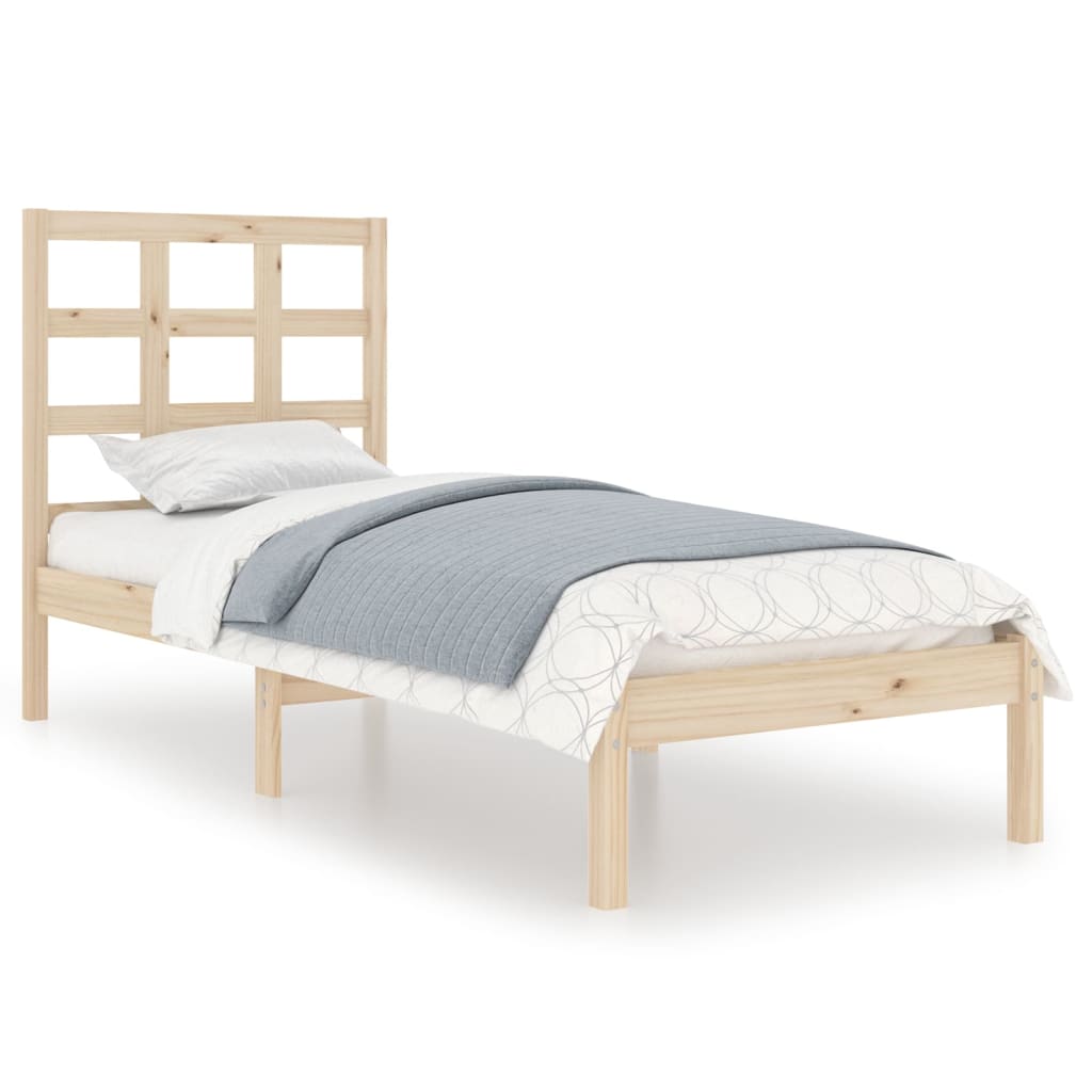 Estrutura de cama pequena solteiro 75x190 cm madeira maciça