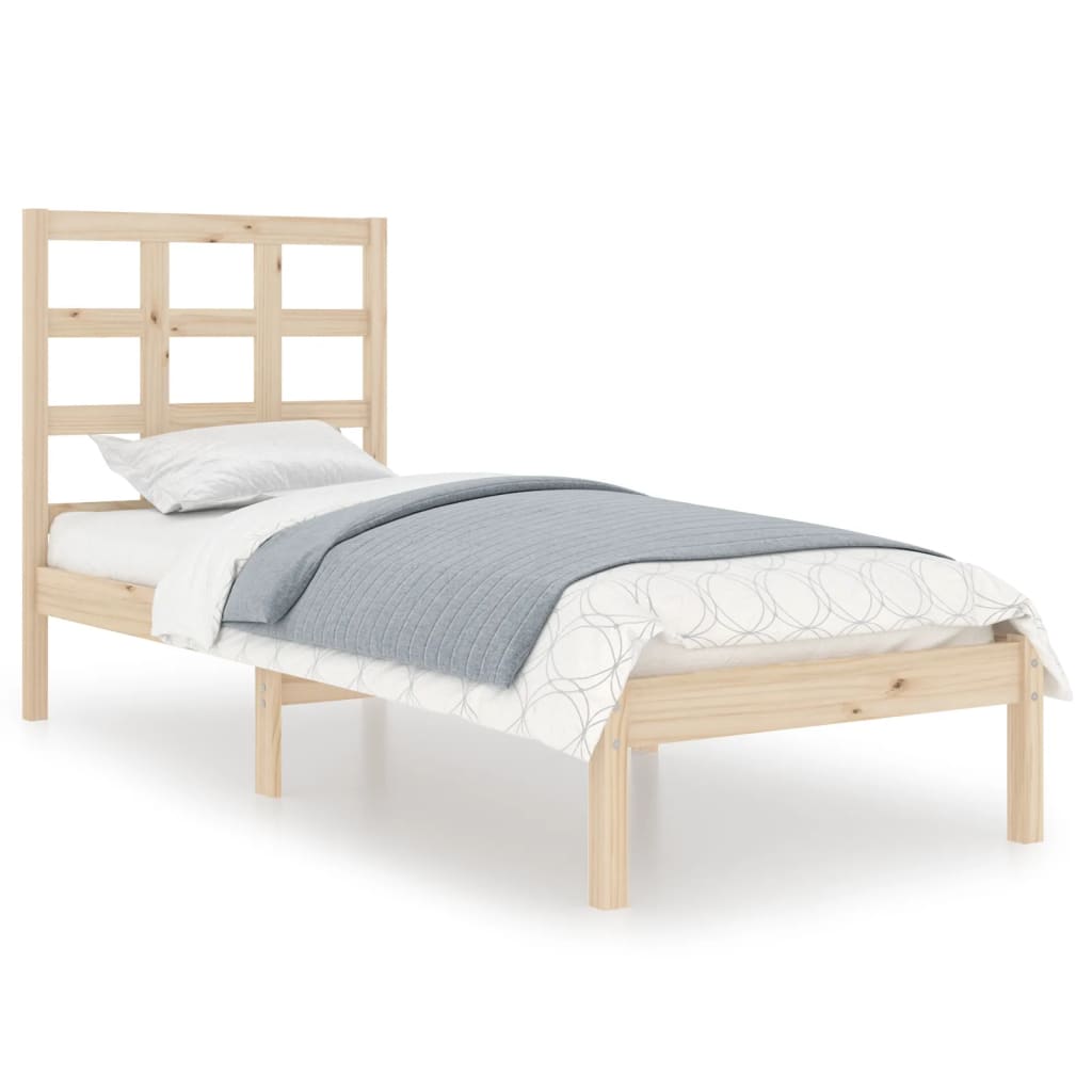 Estrutura de cama solteiro 90x190 cm madeira maciça