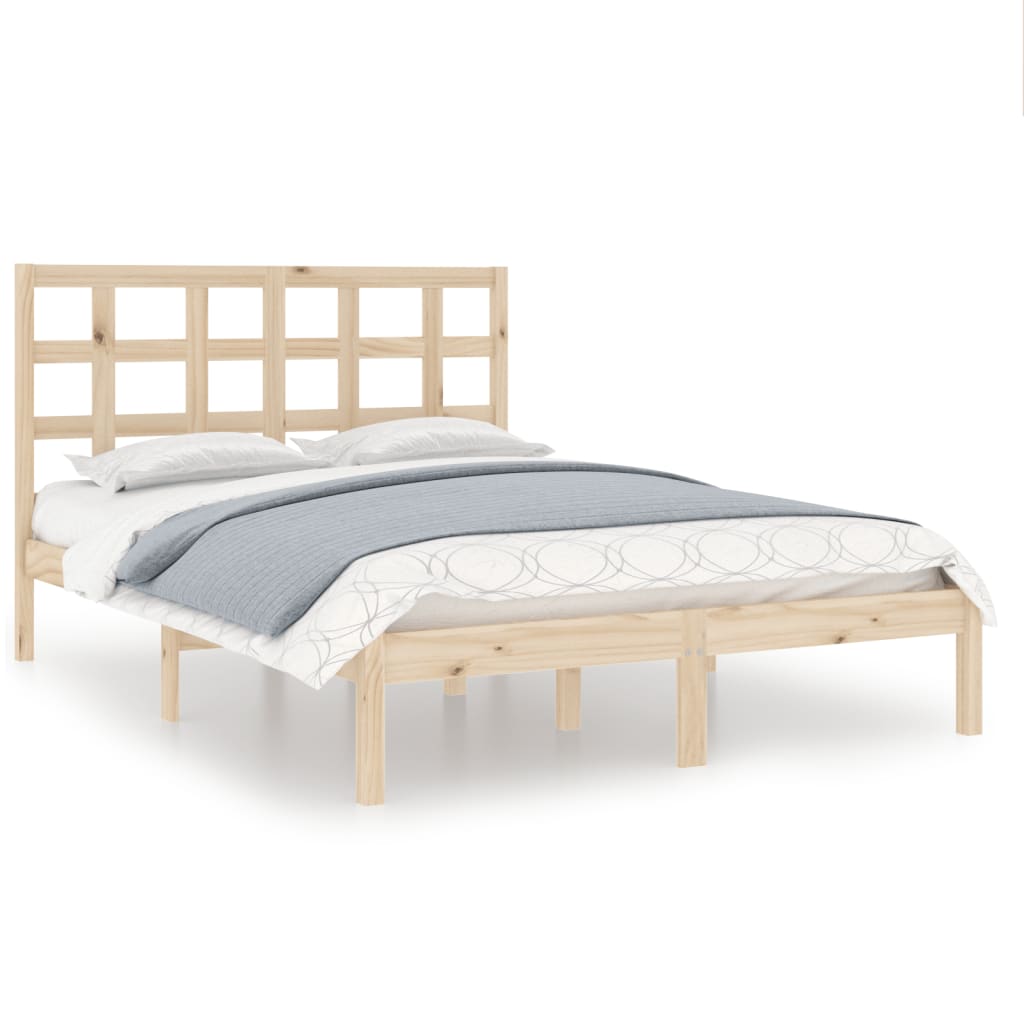 Estrutura de cama king 150x200 cm madeira maciça