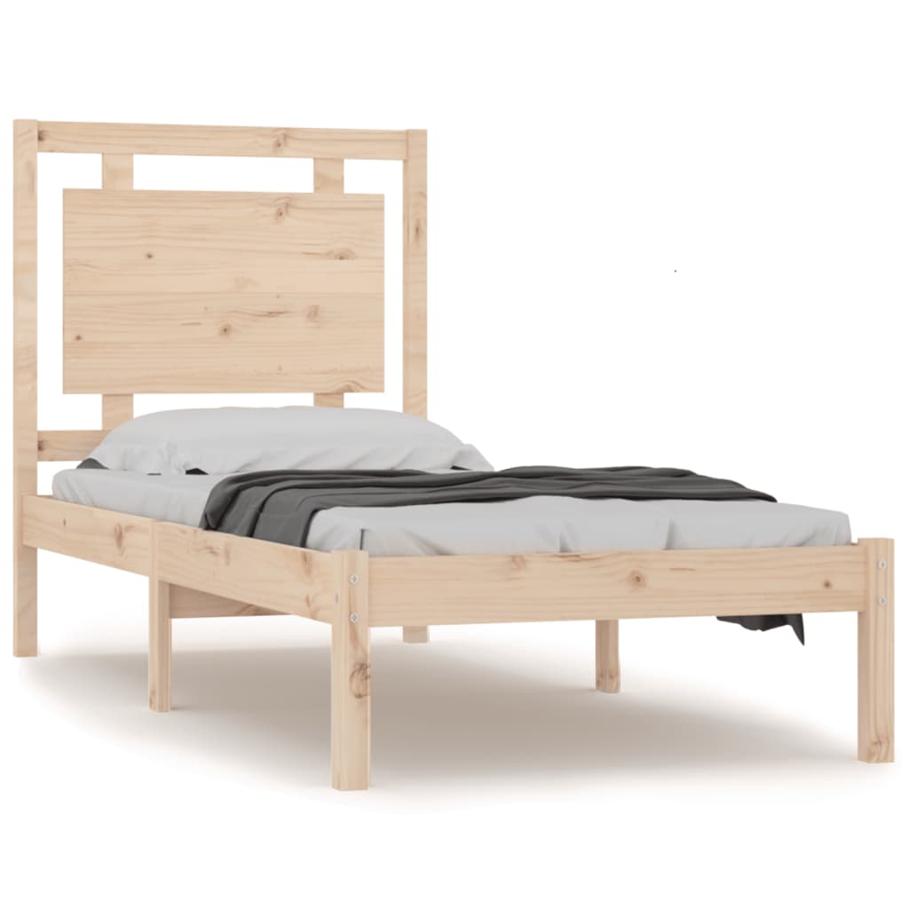 Estrutura de cama pequena solteiro 75x190 cm madeira maciça