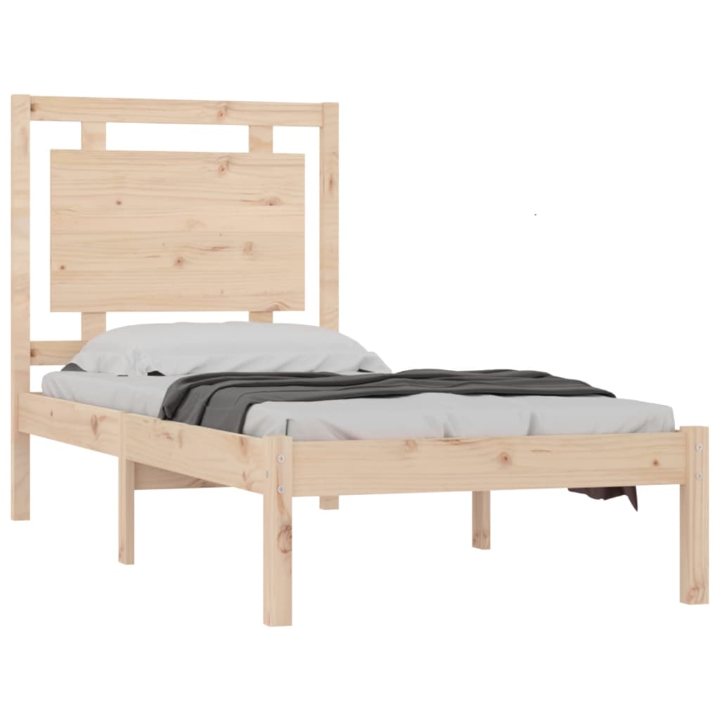 Estrutura de cama pequena solteiro 75x190 cm madeira maciça