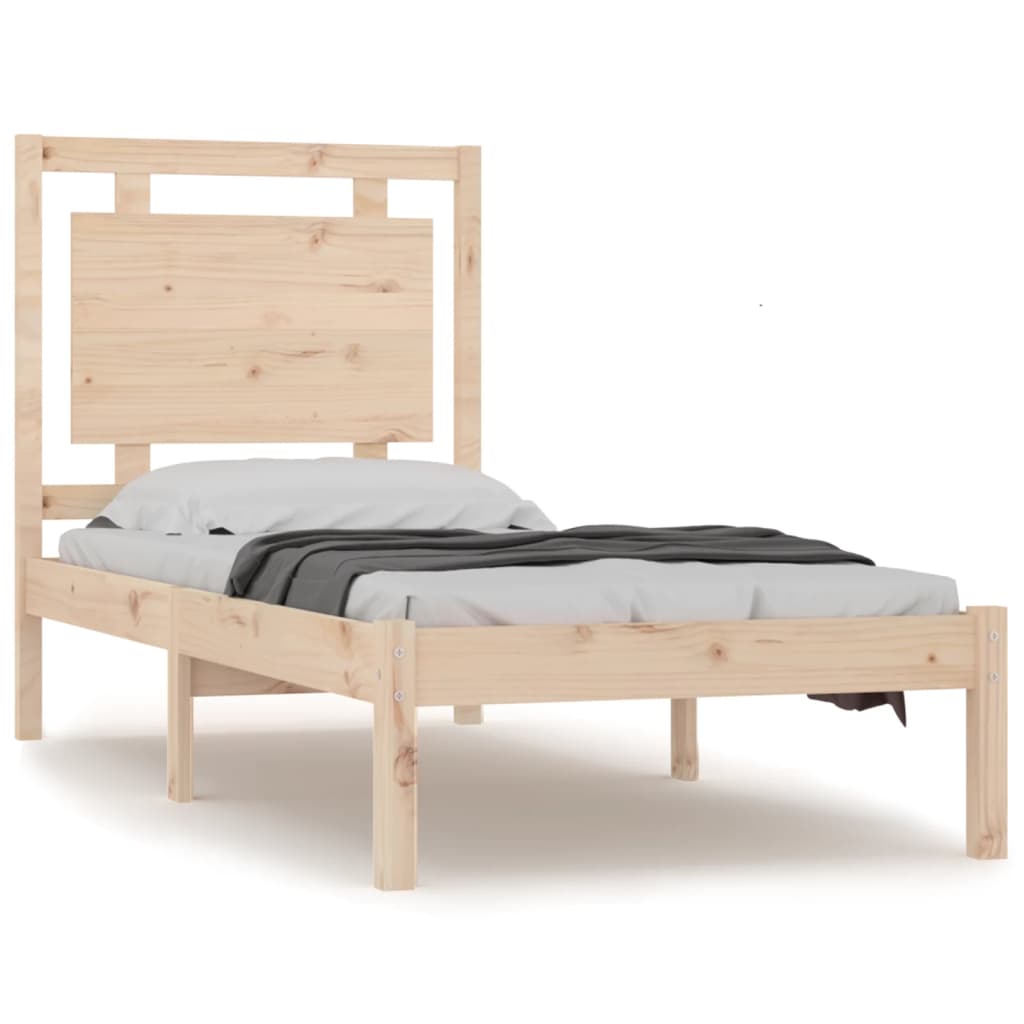 Estrutura de cama solteiro 90x190 cm madeira maciça