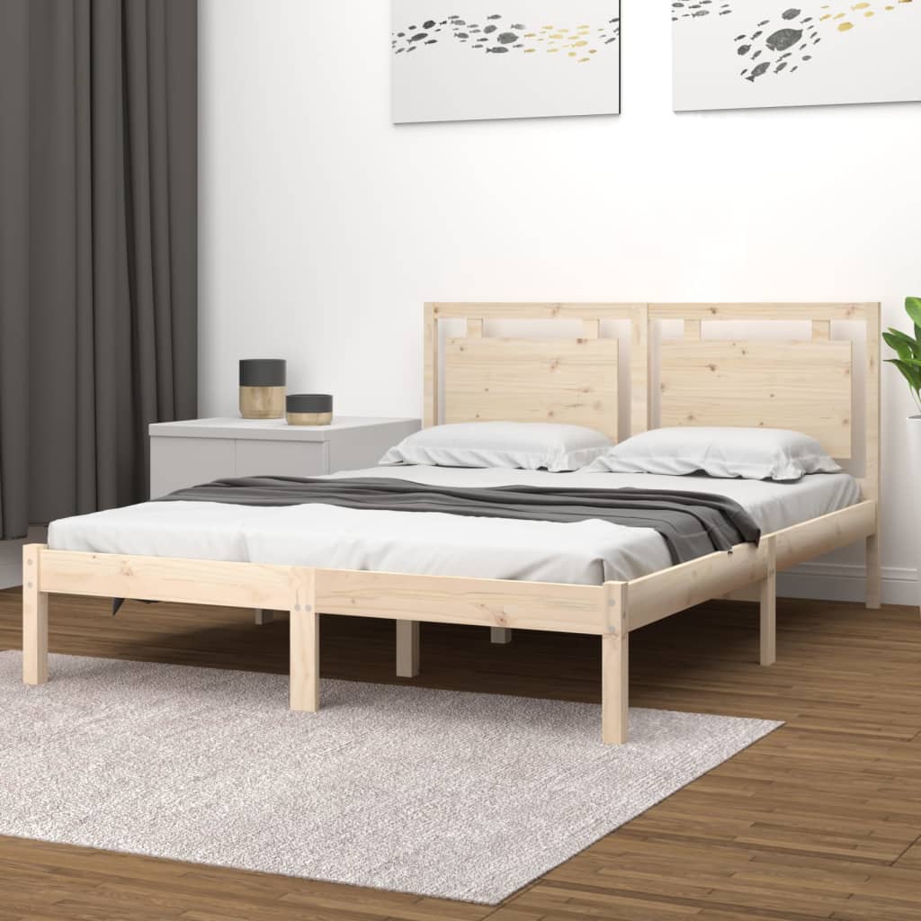 Estrutura de cama super king 180x200 cm madeira maciça