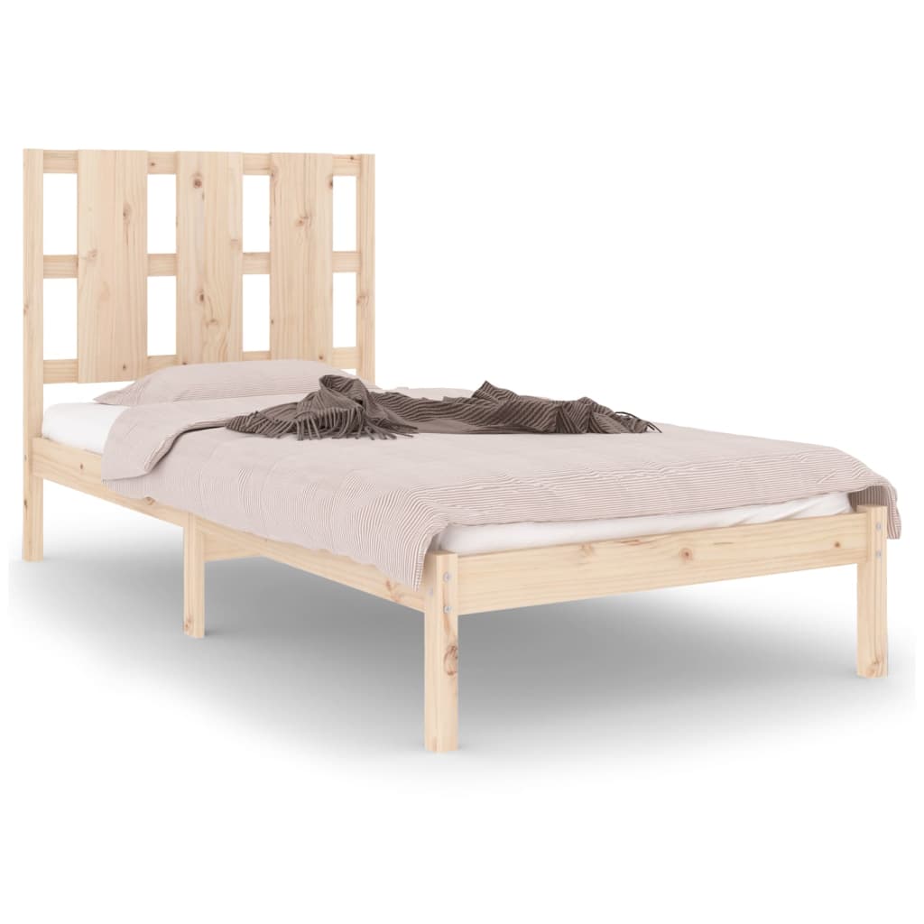 Estrutura de cama pequena solteiro 75x190 cm madeira maciça