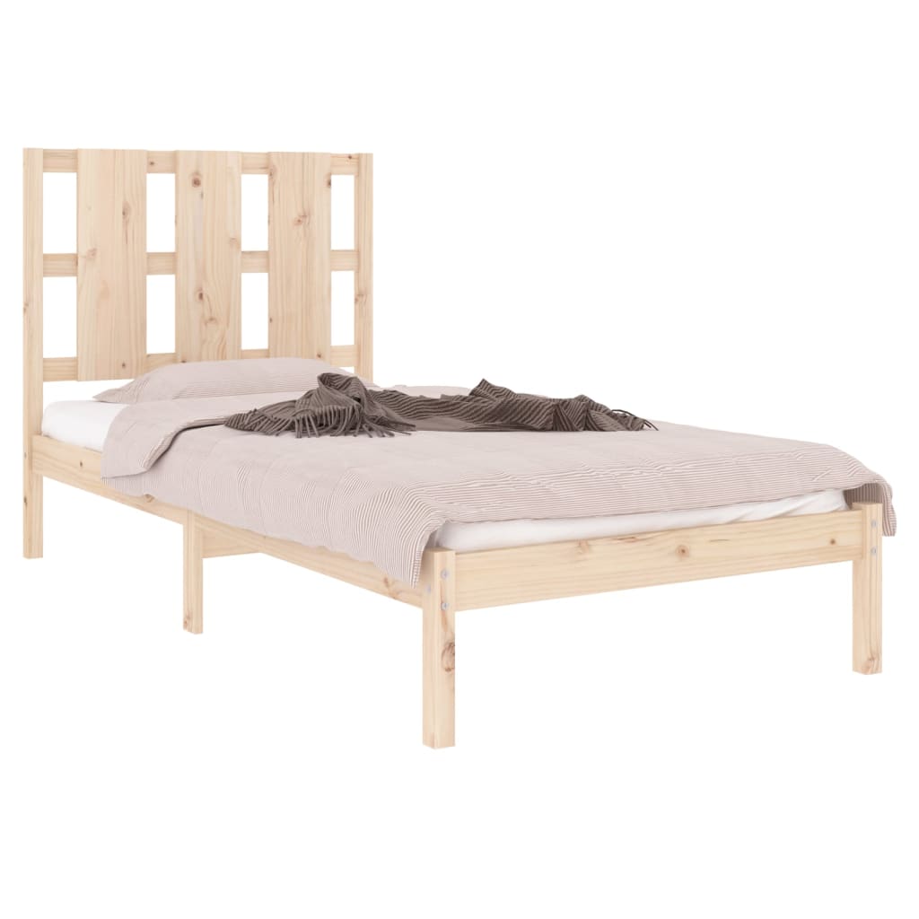 Estrutura de cama pequena solteiro 75x190 cm madeira maciça