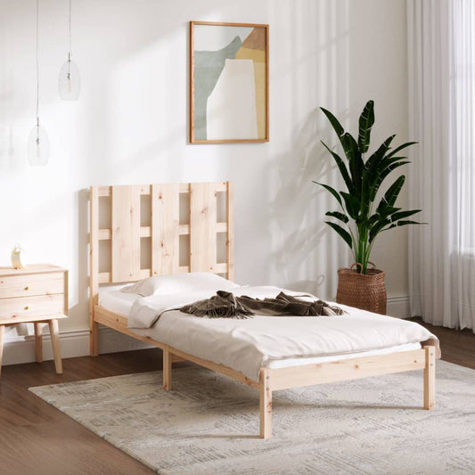 Estrutura de cama pequena solteiro 75x190 cm madeira maciça