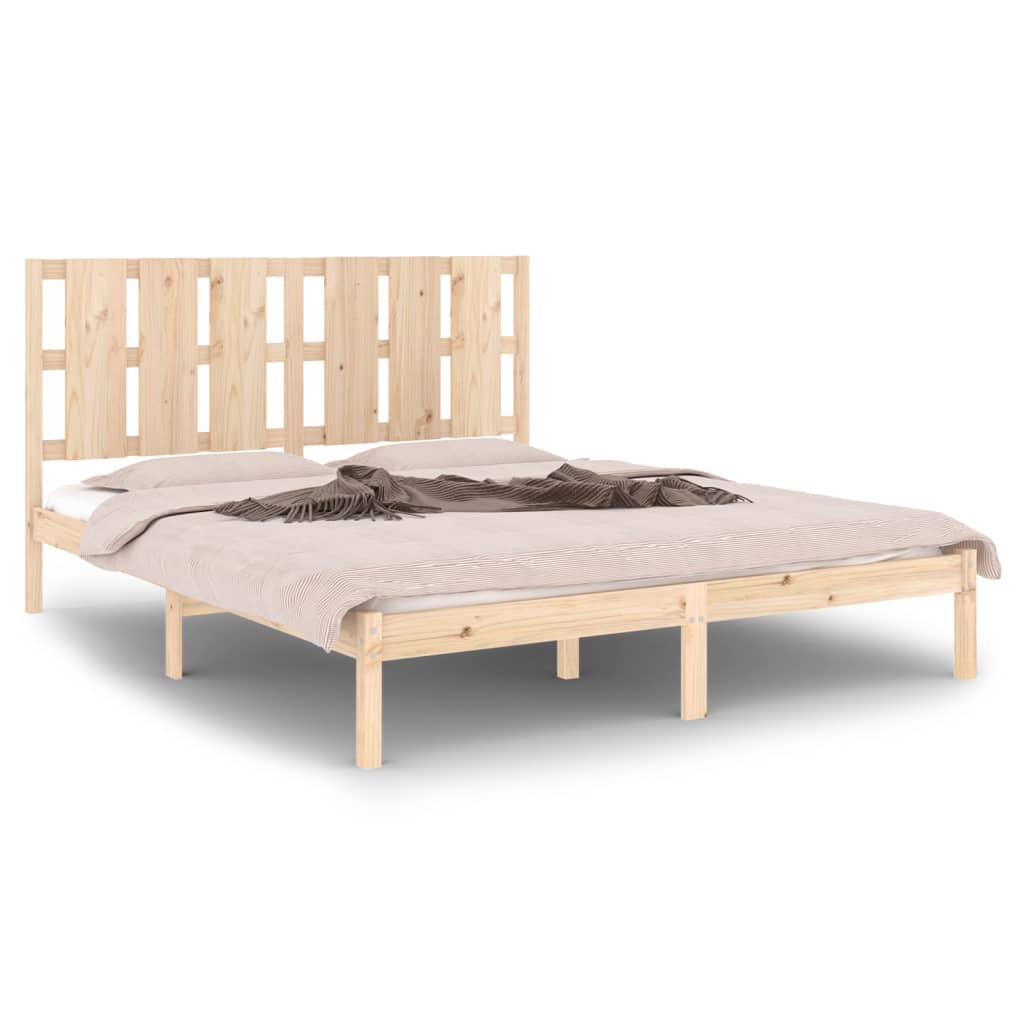 Estrutura de cama king 150x200 cm madeira maciça