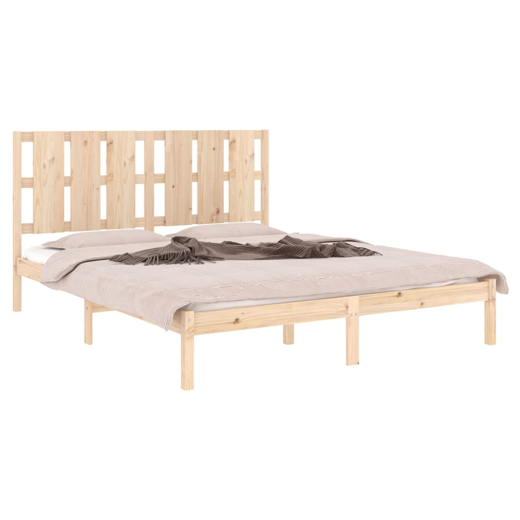 Estrutura de cama king 150x200 cm madeira maciça