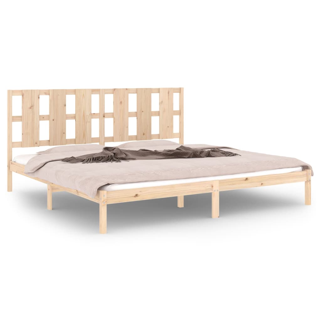 Estrutura de cama super king 180x200 cm madeira maciça