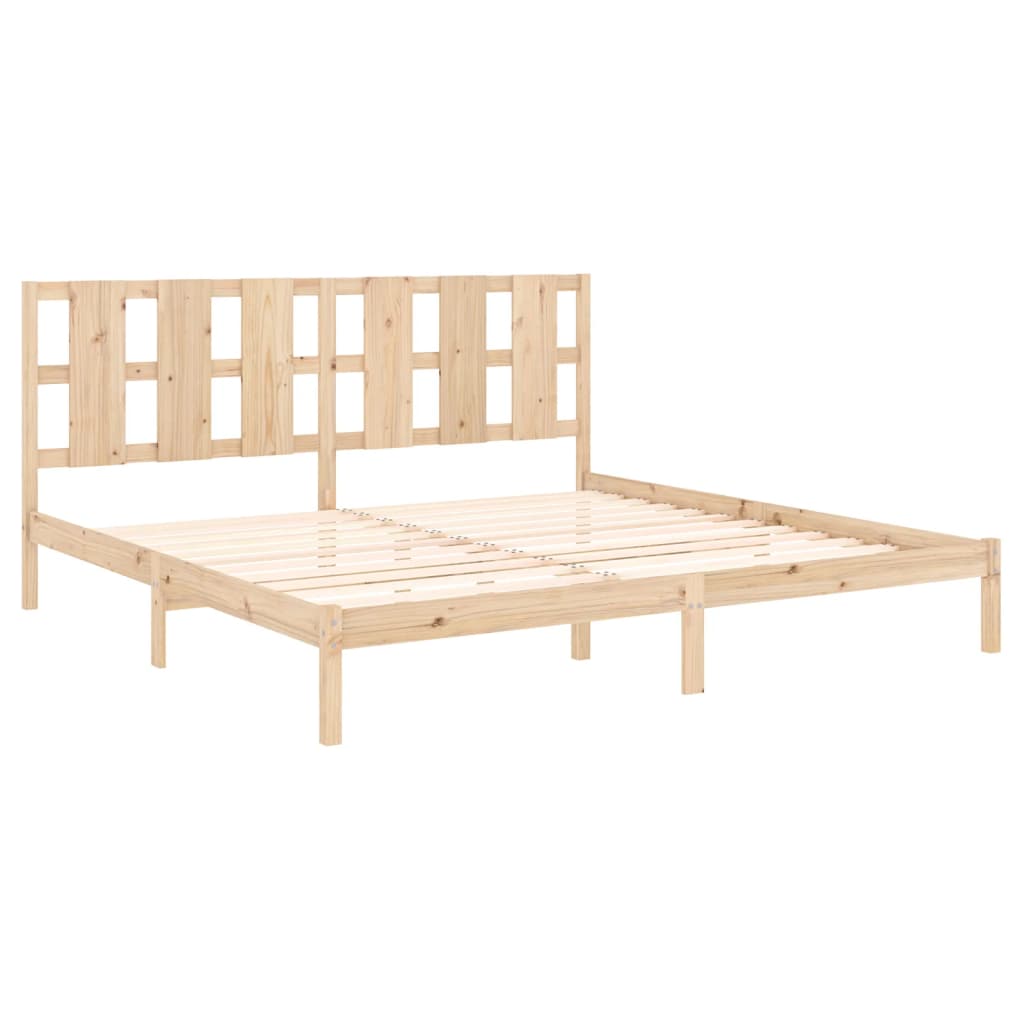 Estrutura de cama super king 180x200 cm madeira maciça