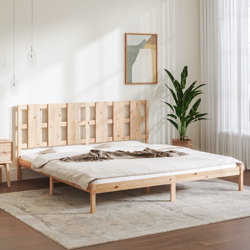 Estrutura de cama super king 180x200 cm madeira maciça