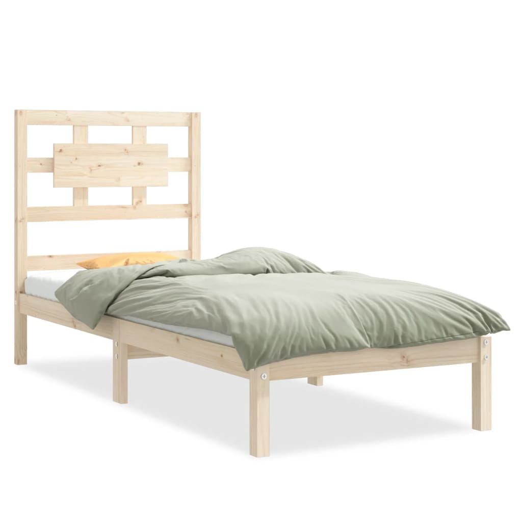 Estrutura de cama pequena solteiro 75x190 cm madeira maciça