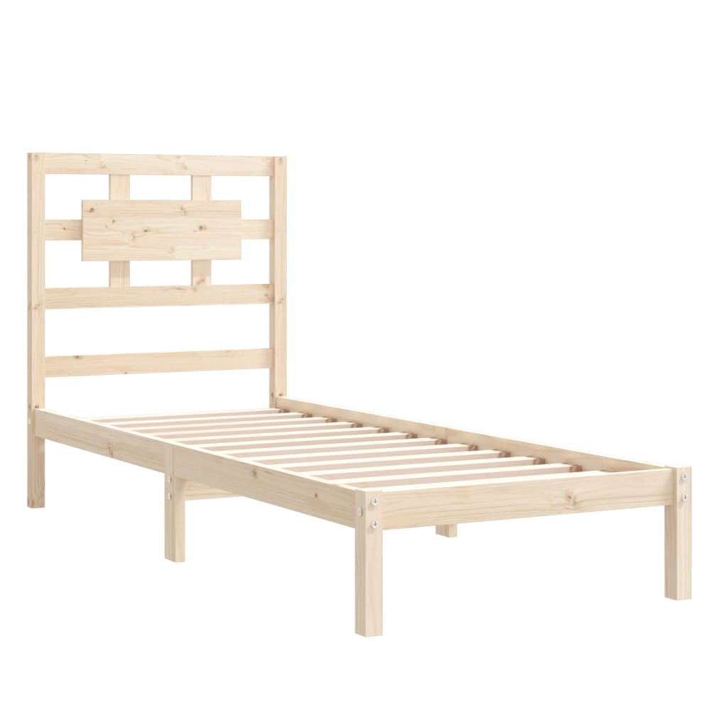 Estrutura de cama pequena solteiro 75x190 cm madeira maciça