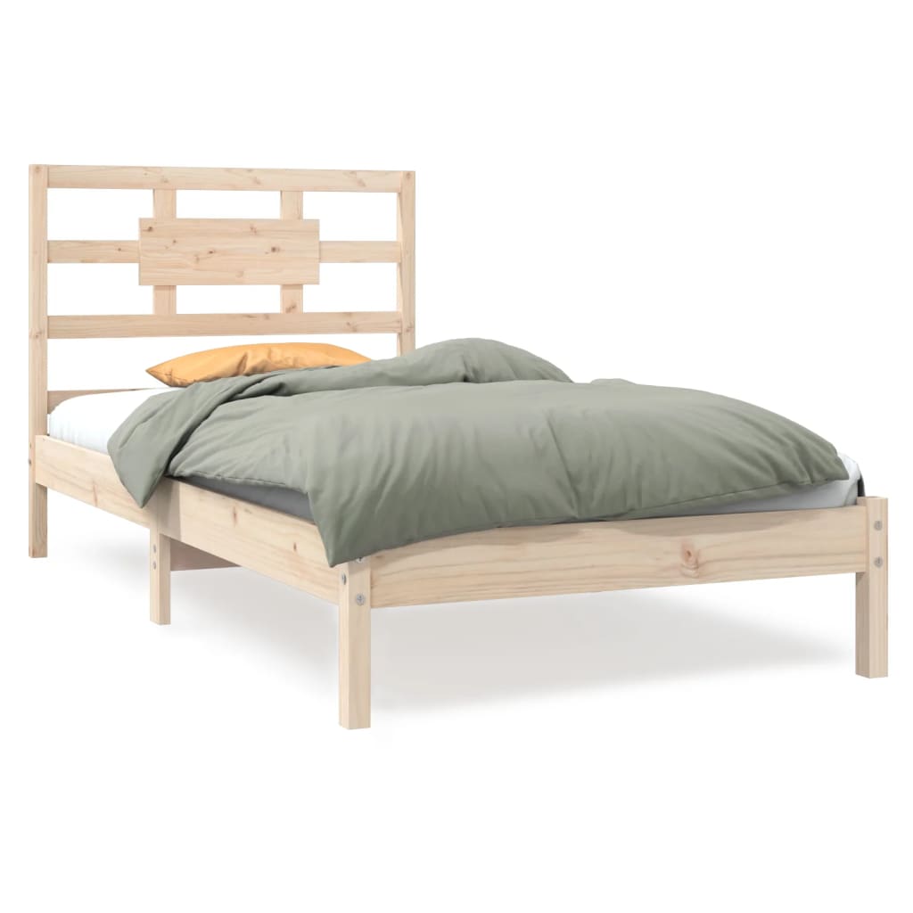 Estrutura de cama solteiro 90x190 cm madeira maciça