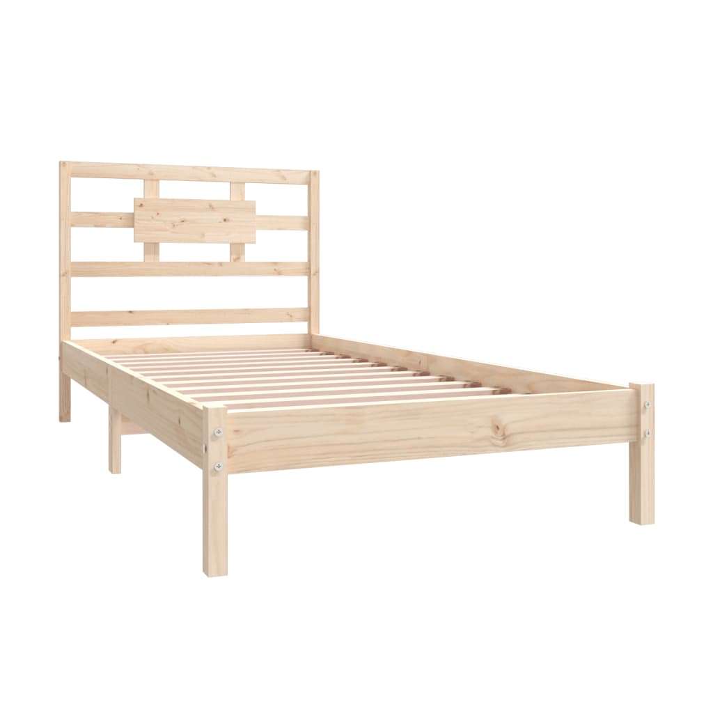 Estrutura de cama solteiro 90x190 cm madeira maciça