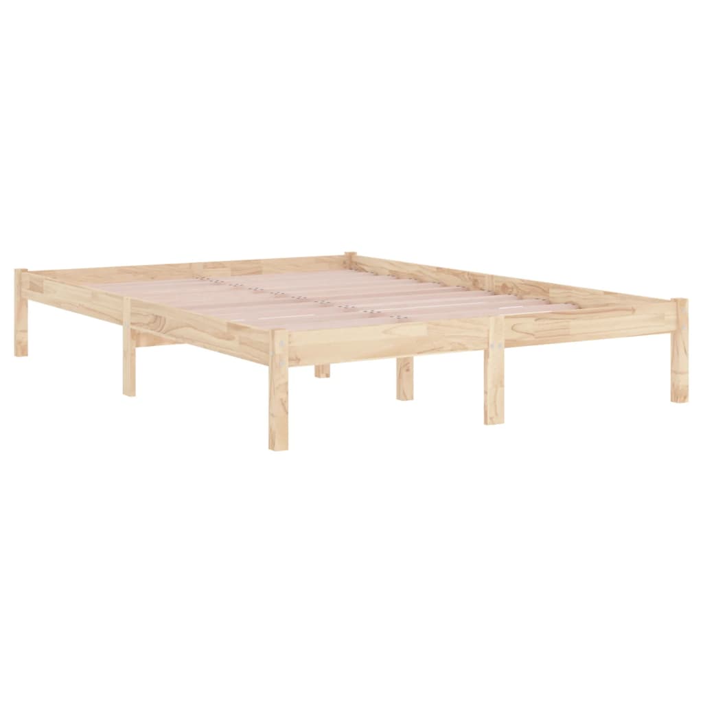 Estrutura de cama dupla pequena 4FT 120x190 cm madeira maciça