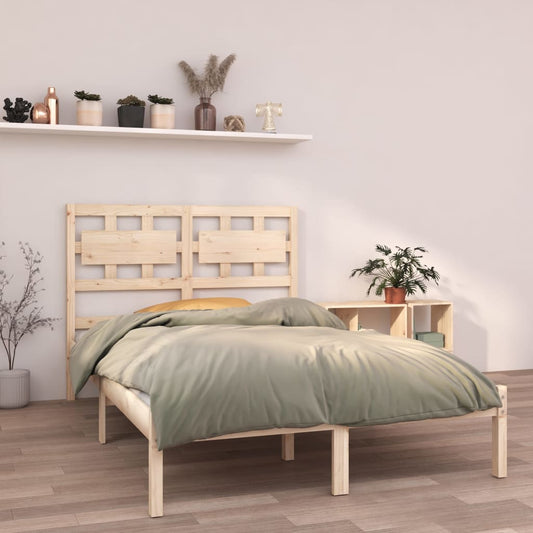 Estrutura de cama dupla pequena 4FT 120x190 cm madeira maciça