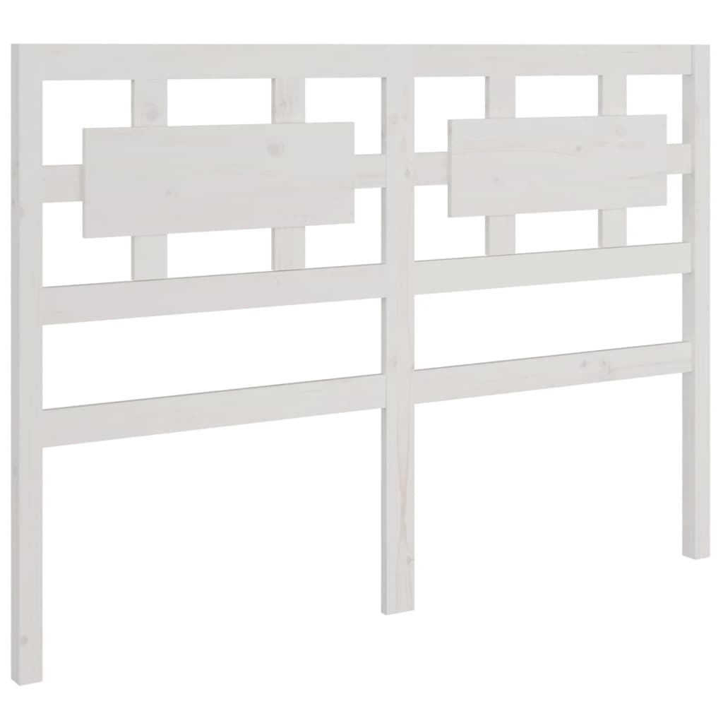 Estrutura de cama casal 135x190 cm madeira maciça branco