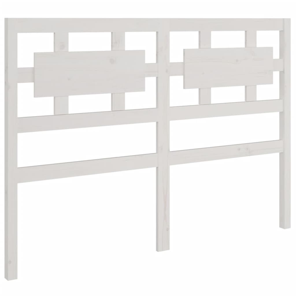 Estrutura de cama 140x190 cm madeira maciça branco