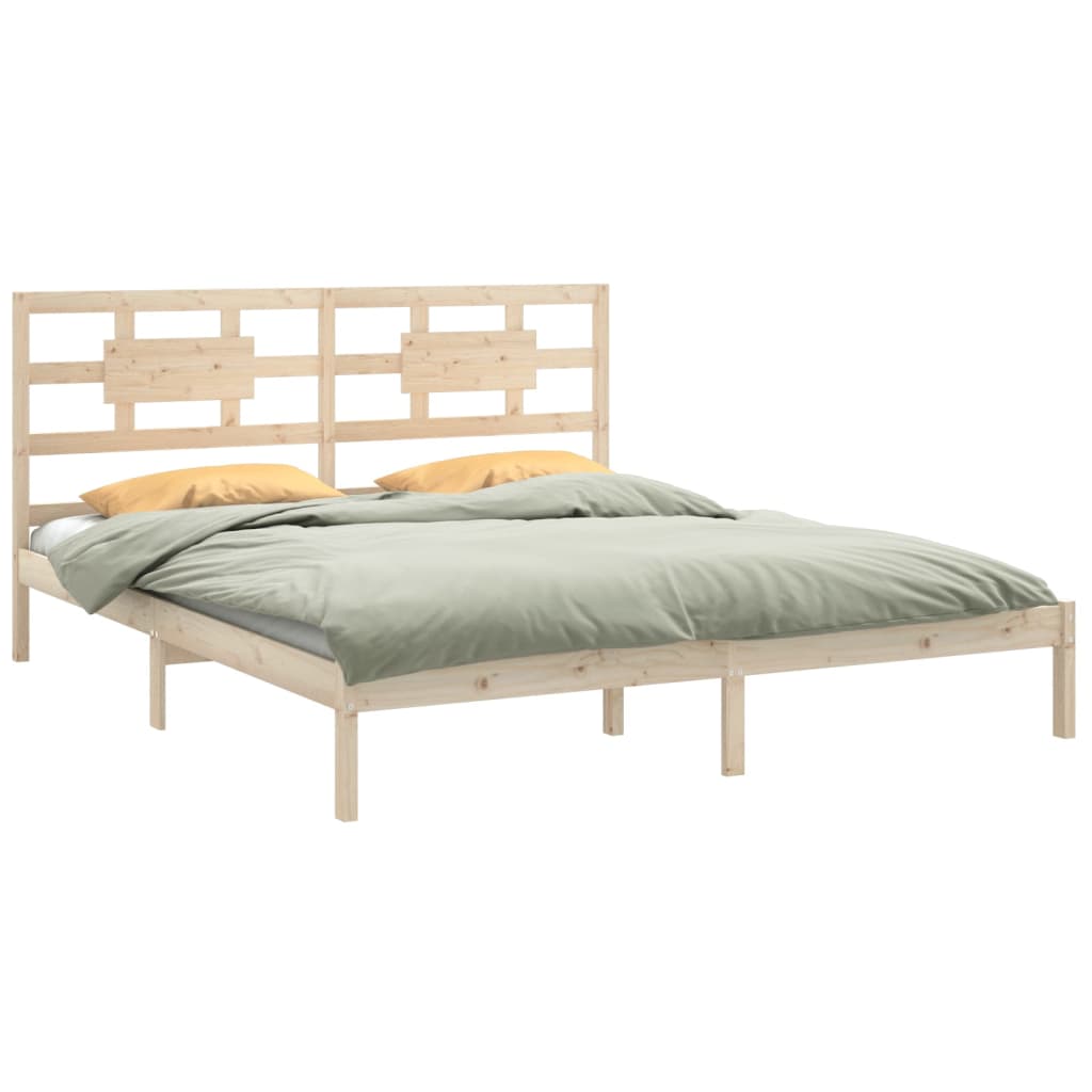 Estrutura de cama super king 180x200 cm madeira maciça