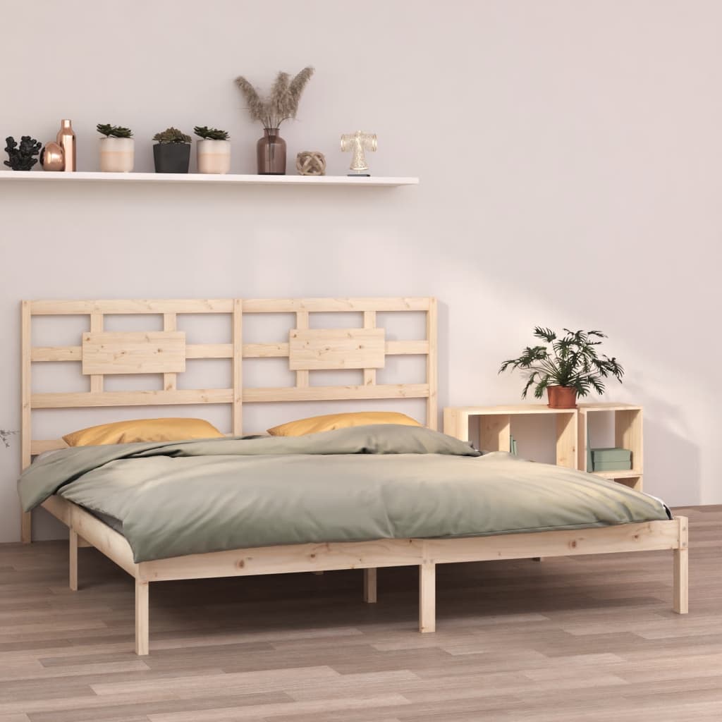 Estrutura de cama super king 180x200 cm madeira maciça