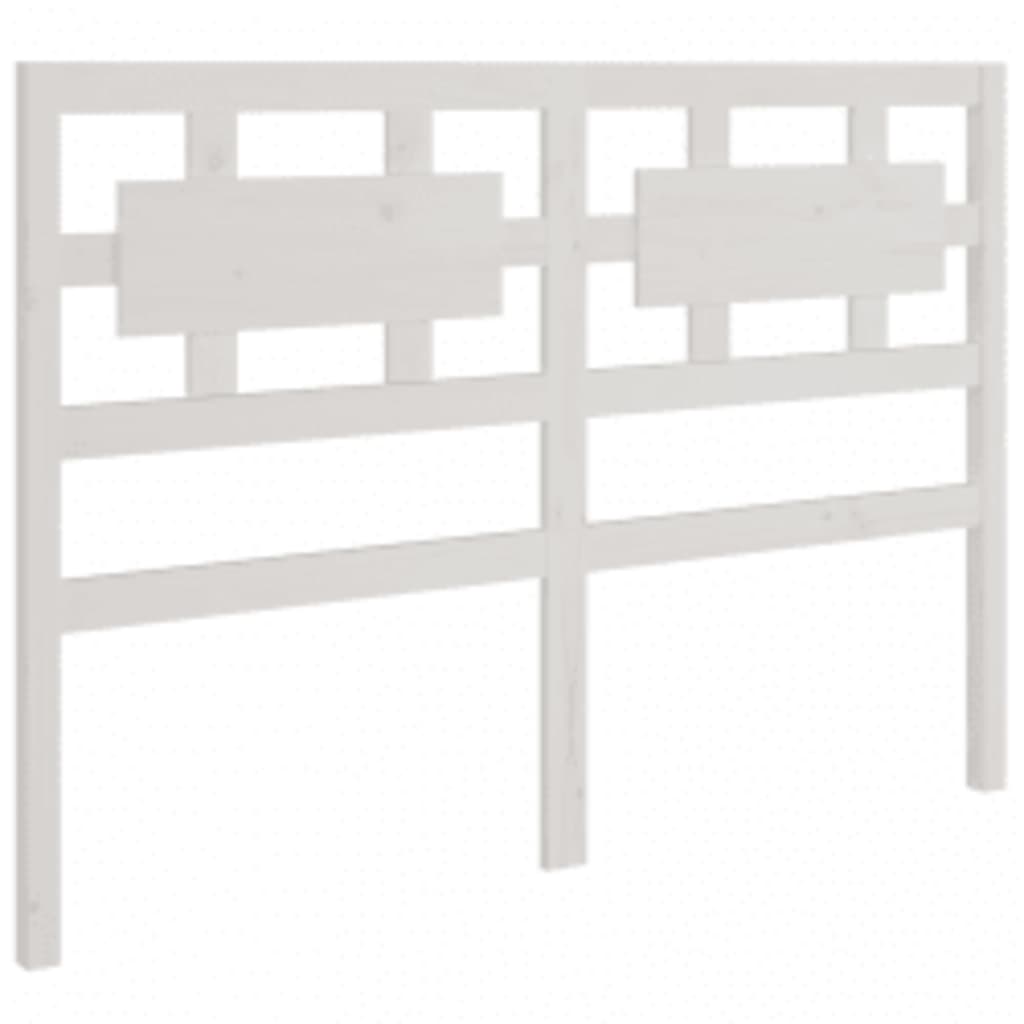 Estrutura de cama super king pinho maciço 180x200 cm branco