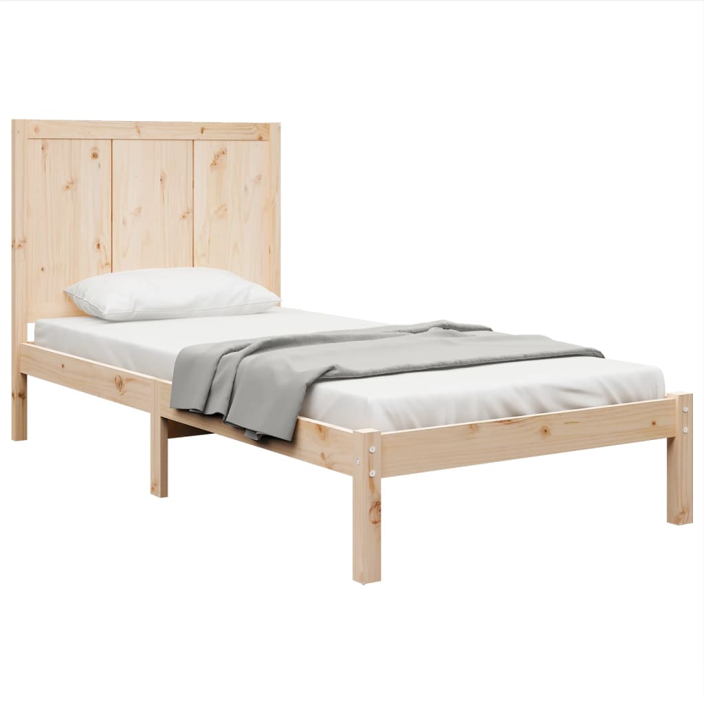 Estrutura de cama solteiro 90x190 cm pinho maciço