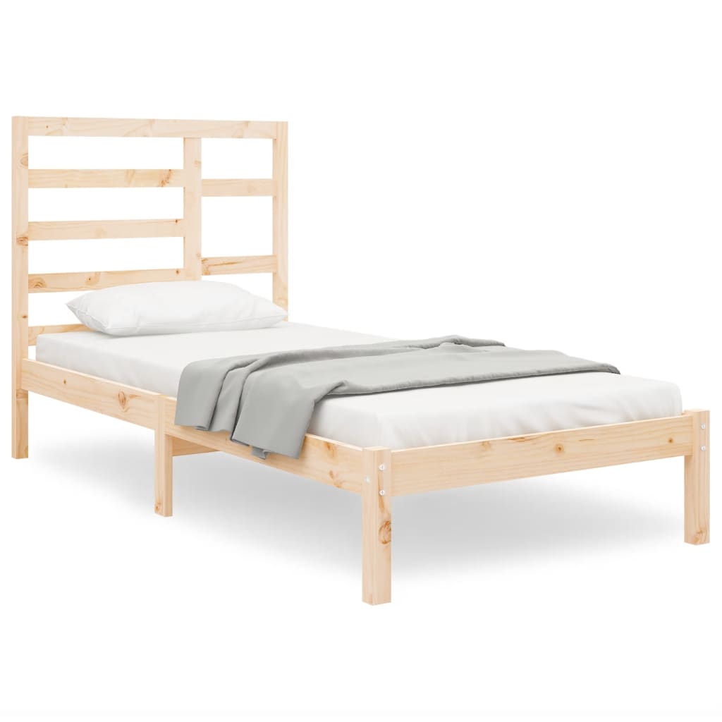 Estrutura de cama pequena solteiro 75x190 cm madeira maciça