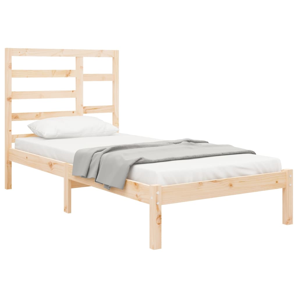 Estrutura de cama pequena solteiro 75x190 cm madeira maciça