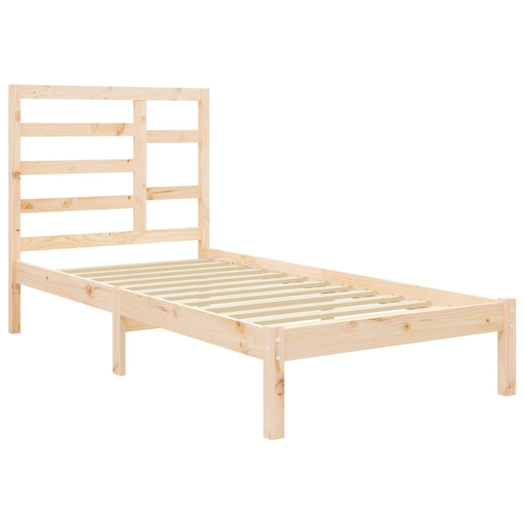 Estrutura de cama pequena solteiro 75x190 cm madeira maciça