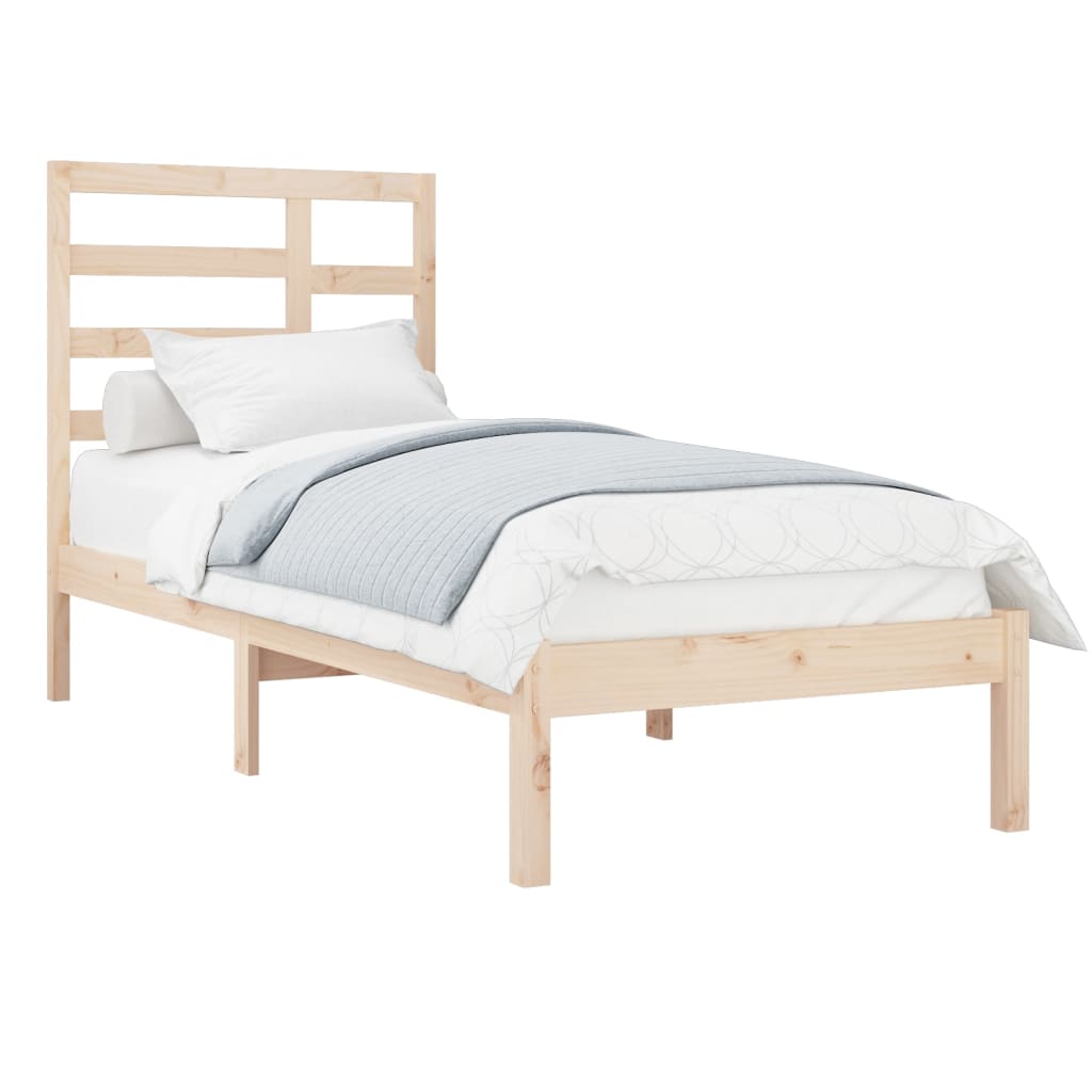 Estrutura de cama solteiro 90x190 cm madeira maciça