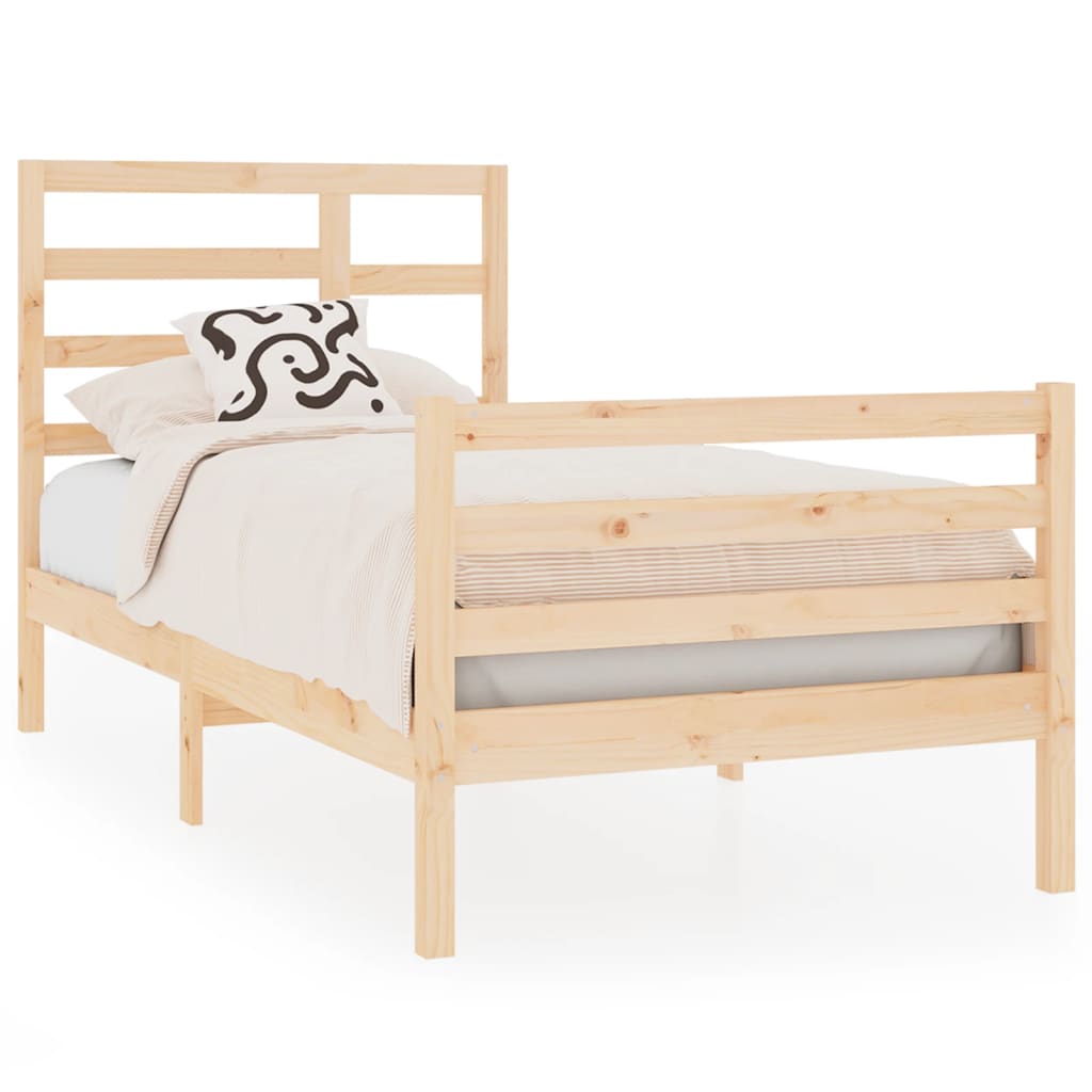 Estrutura de cama pequena solteiro 75x190 cm madeira maciça