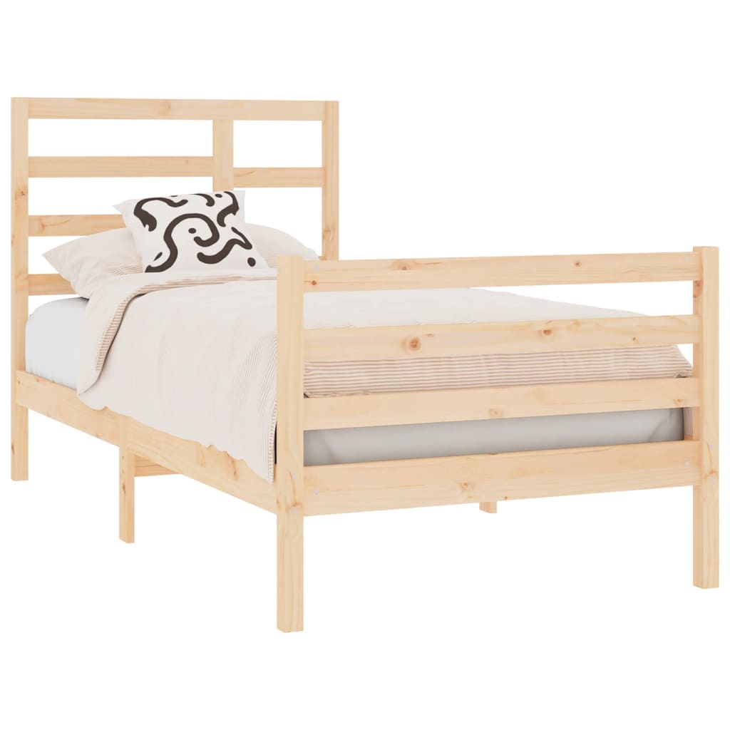 Estrutura de cama pequena solteiro 75x190 cm madeira maciça