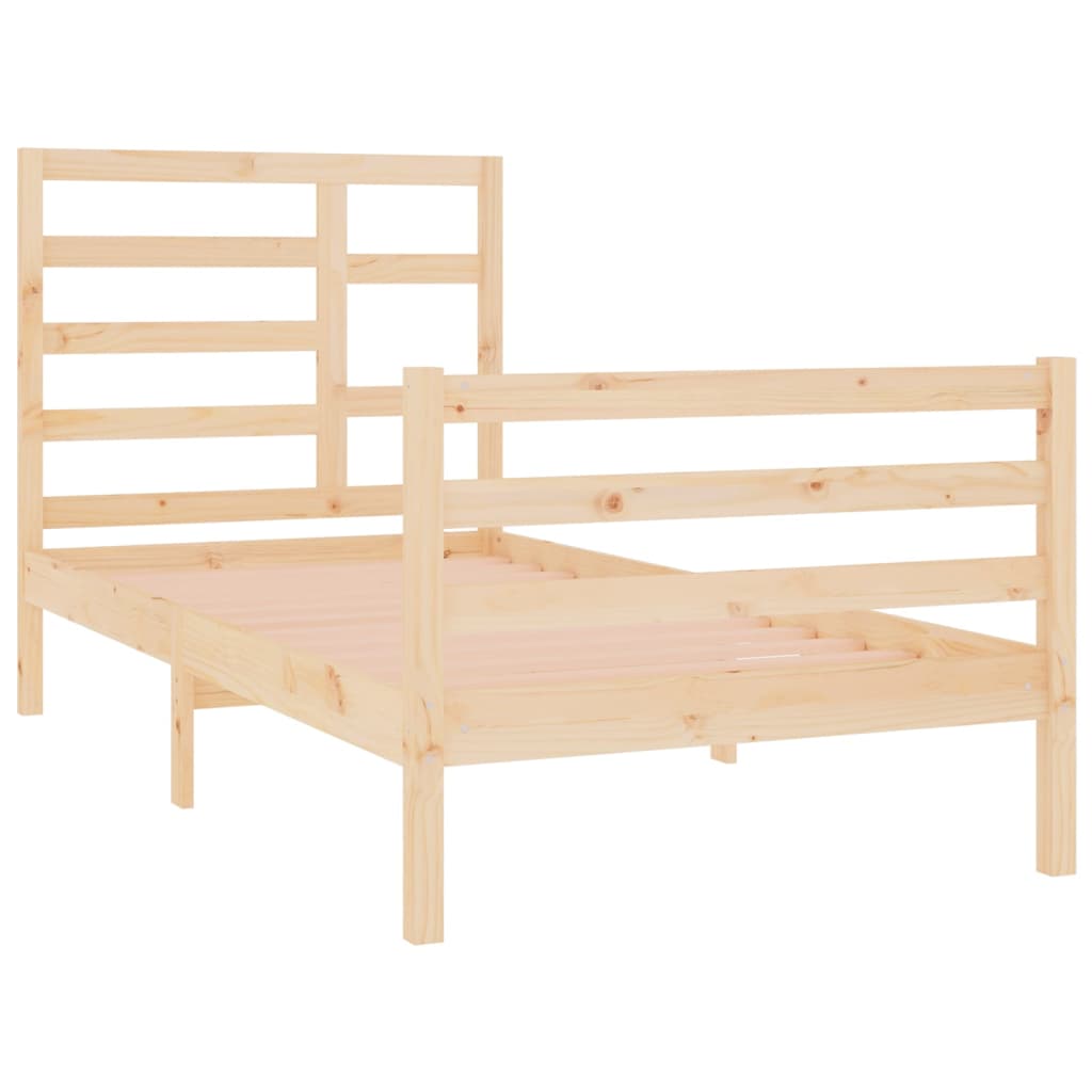 Estrutura de cama pequena solteiro 75x190 cm madeira maciça