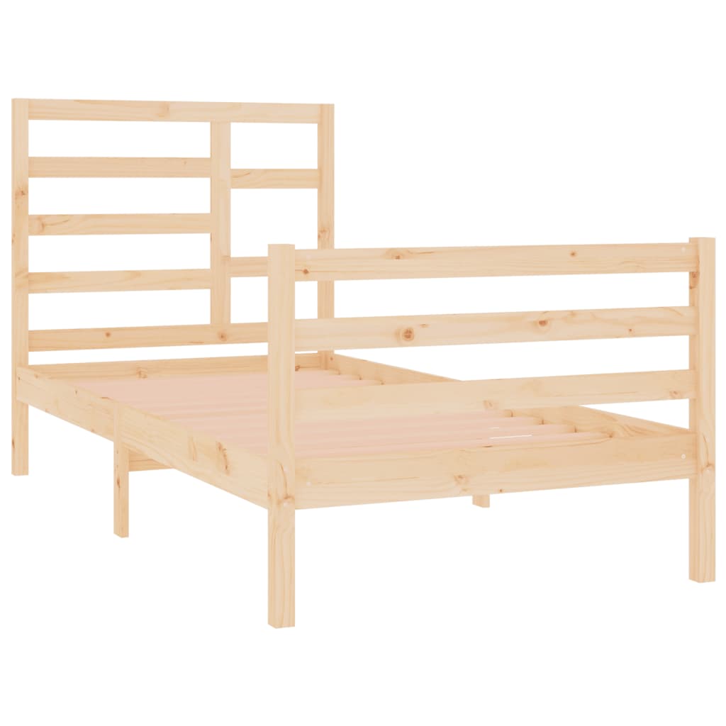 Estrutura de cama solteiro 90x190 cm madeira maciça