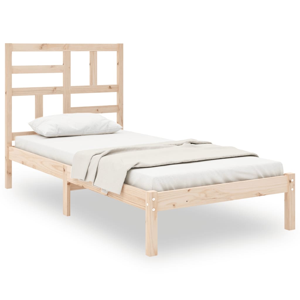 Estrutura de cama pequena solteiro 75x190 cm madeira maciça