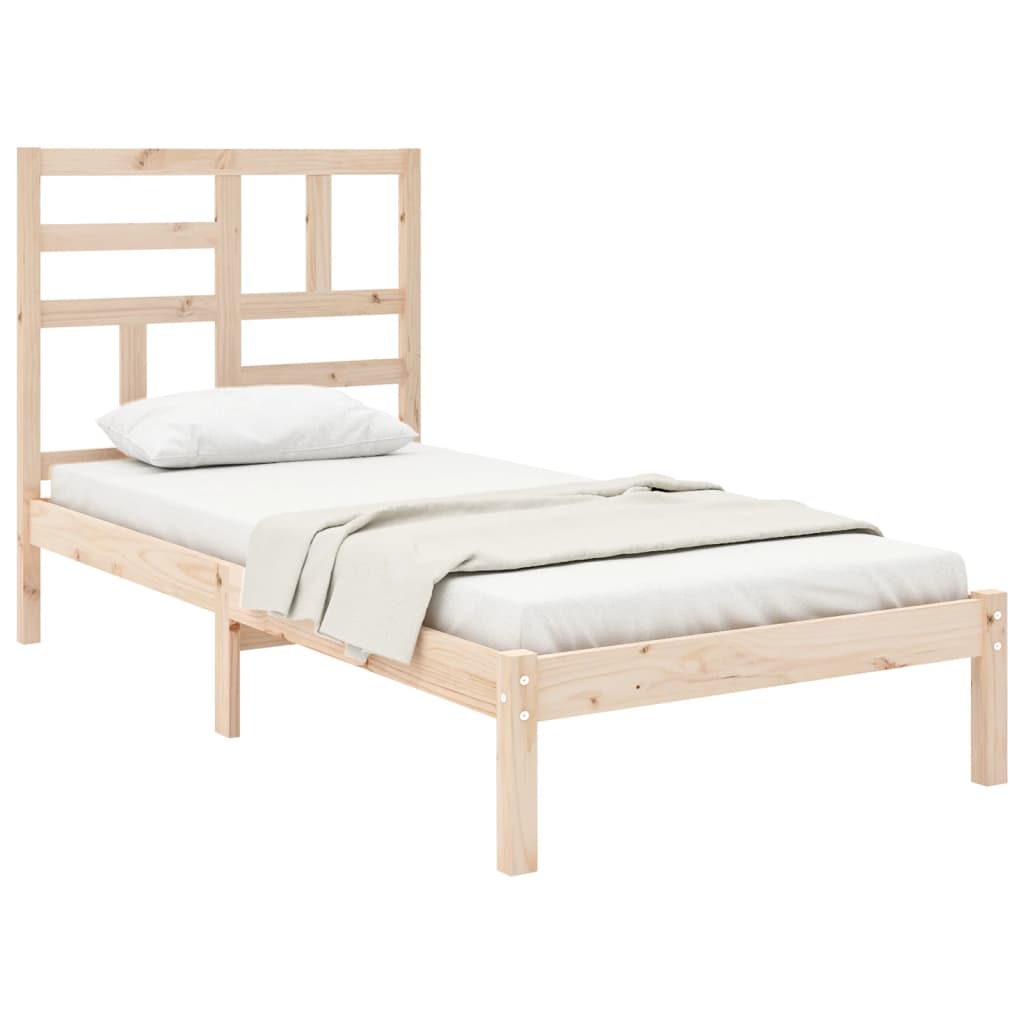 Estrutura de cama pequena solteiro 75x190 cm madeira maciça