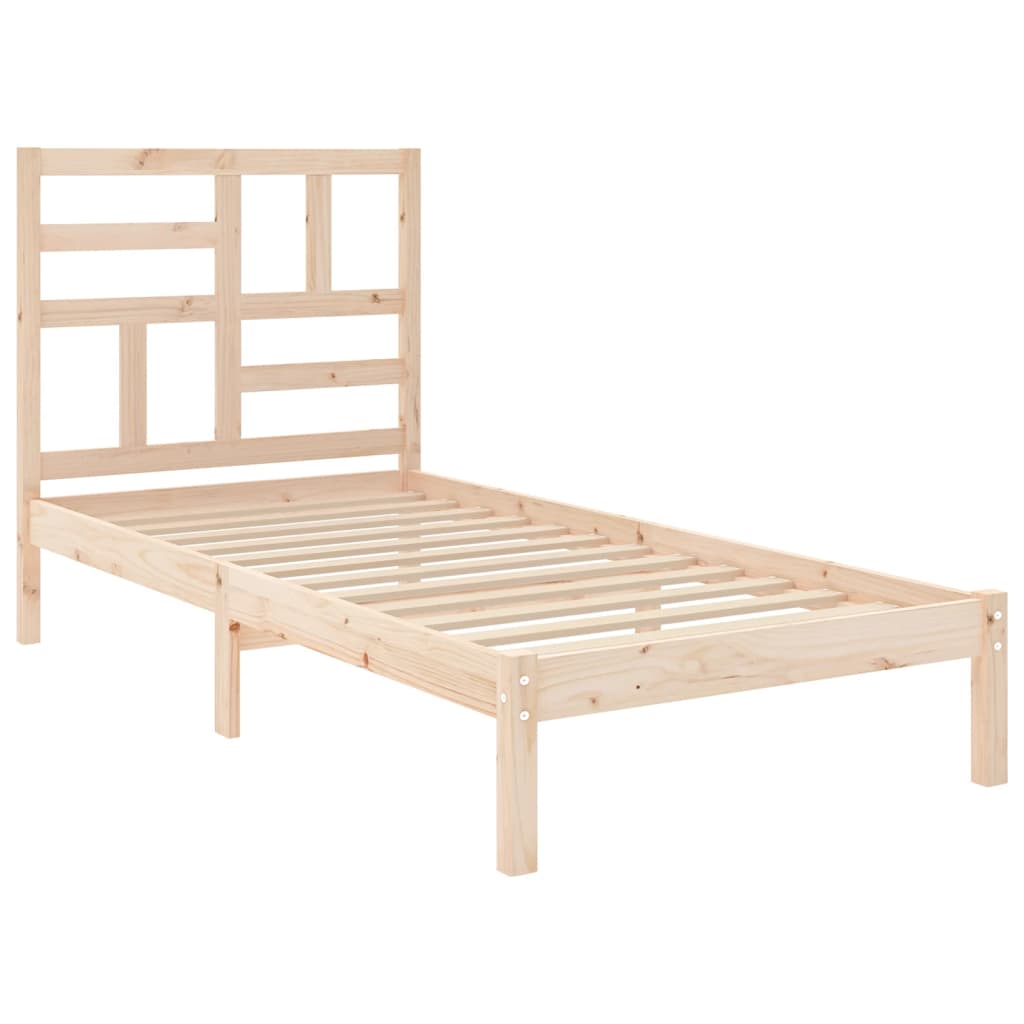 Estrutura de cama pequena solteiro 75x190 cm madeira maciça