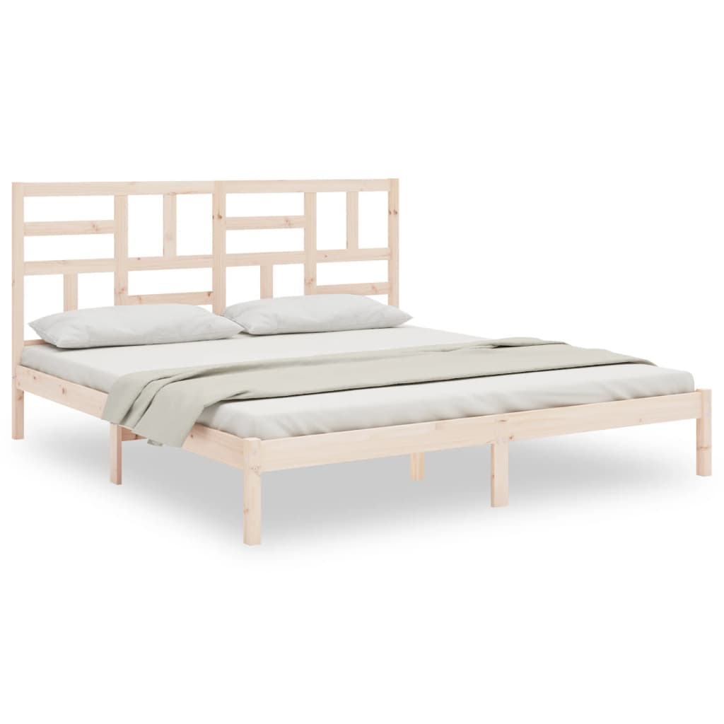 Estrutura de cama super king 180x200 cm madeira maciça