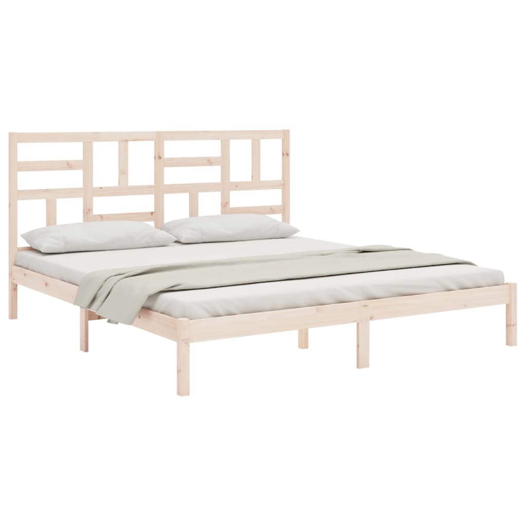 Estrutura de cama super king 180x200 cm madeira maciça