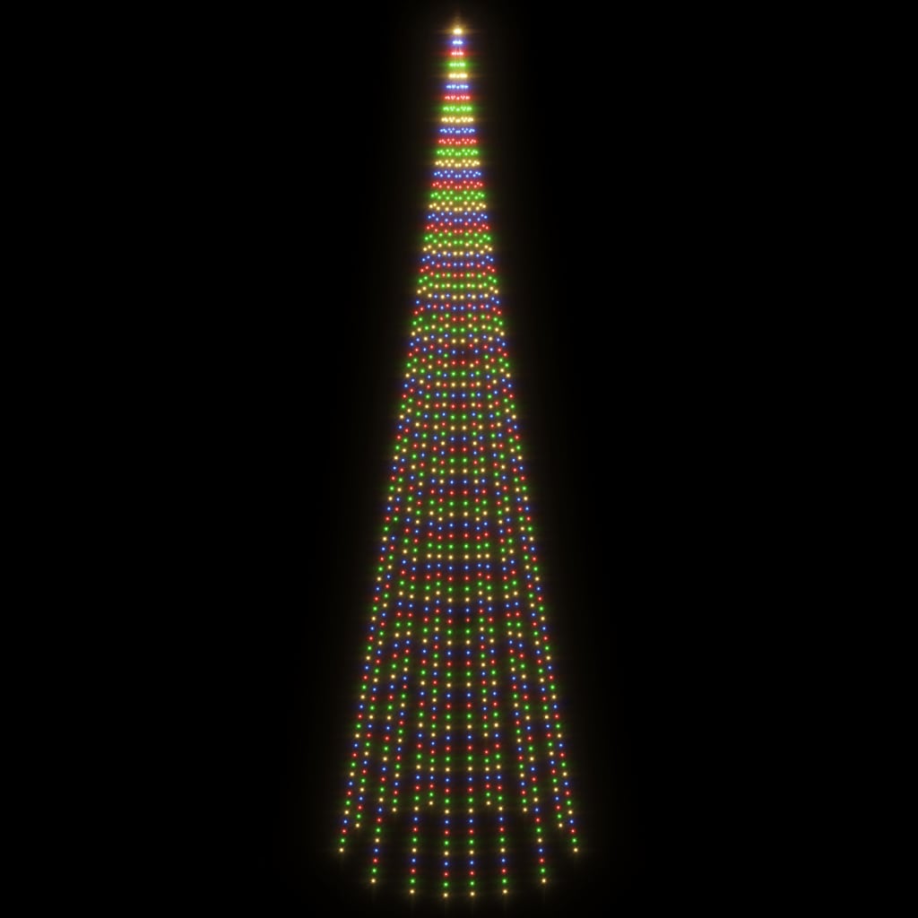 Árvore de Natal mastro de bandeira 1134 LEDs 800 cm colorido