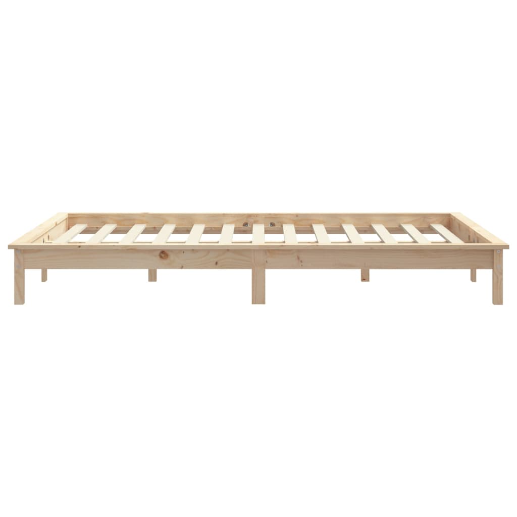 Estrutura de cama de casal 135x190 cm pinho maciço